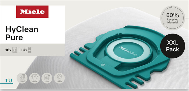 Miele HyClean Pure TU XXL Staubsaugerbeutel, 16 Stück, Turquoise - Bild 1