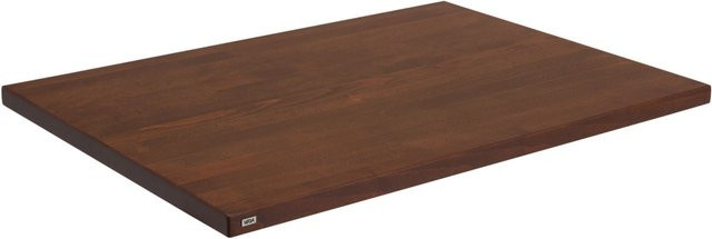 VEGA Indoor-Tischplatte Kentucky rechteckig aus Buche, braun lackiert, B: 80 cm, T: 60 cm, H: 3 cm - Bild 1