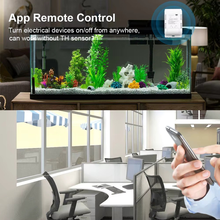 Scimagic-RC Smart Switch 16A 3000W WIFI-Überwachungstemperatursensor Intelligenter Thermostat in Weiß Kompatibel mit Alexa Tuya oder EWELINK App - Bild 2