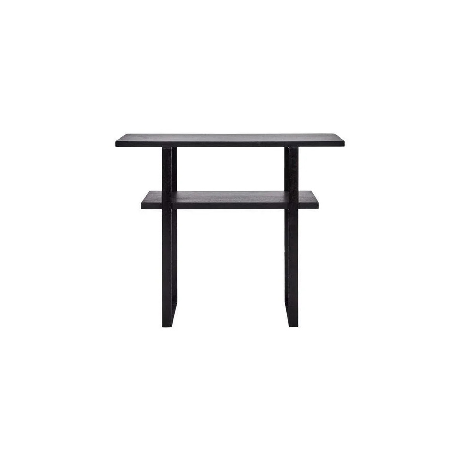 House Doctor Wandtisch Woda aus Mangoholz und Eisen in Schwarz, Breite: 90 cm - Bild 1