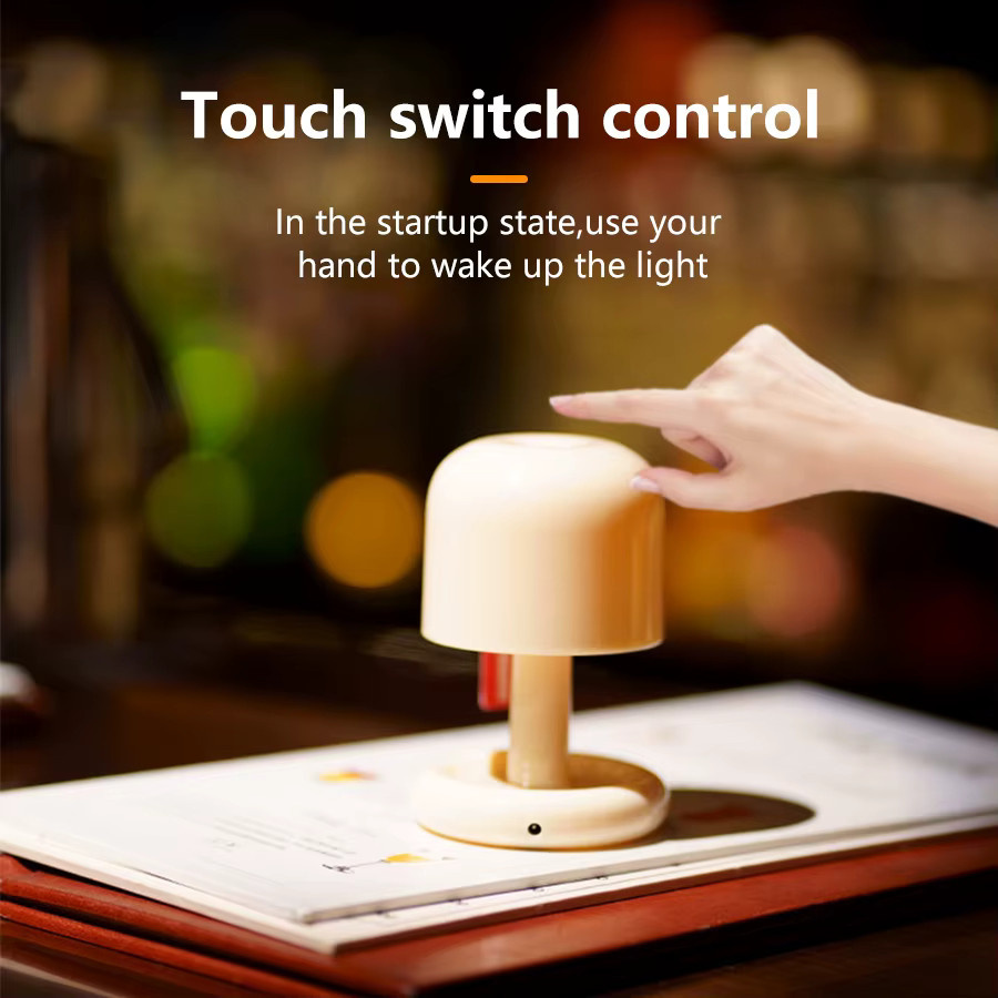 GGBEE Sonnenuntergang LED Tischlampe als Mini Nachtlicht mit USB-Ladefunktion, Weiß, Minimalistisches Design für Schlafzimmer und Bar - Bild 4