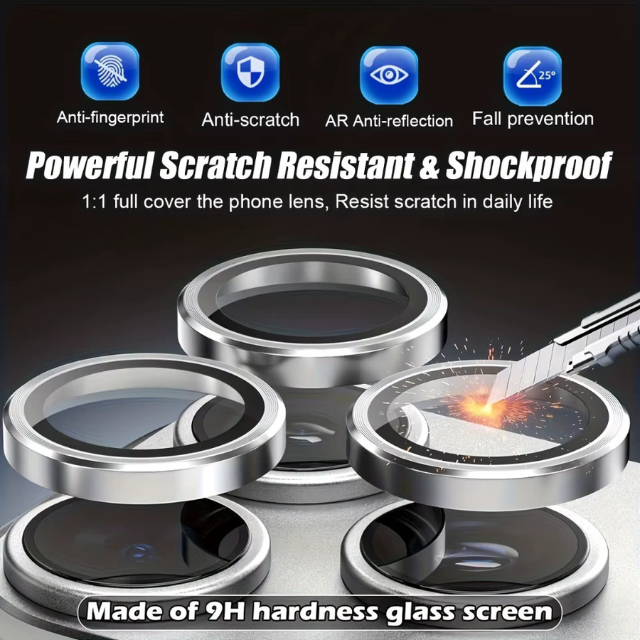 NNBILI 10er-Pack Ultra HD Kameraobjektivschutz für iPhone 17 16 15 14 13 12 11 Pro Max, transparent, kratzfest - Bild 5