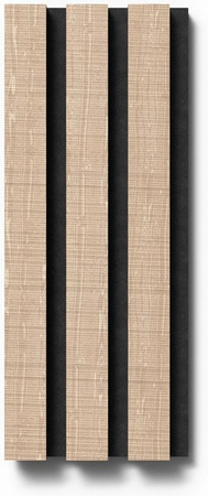 Denpanels Akustikpaneel Eiche Rustikal in Schwarz mit Filz, B: 29,5 cm, H: 15 cm