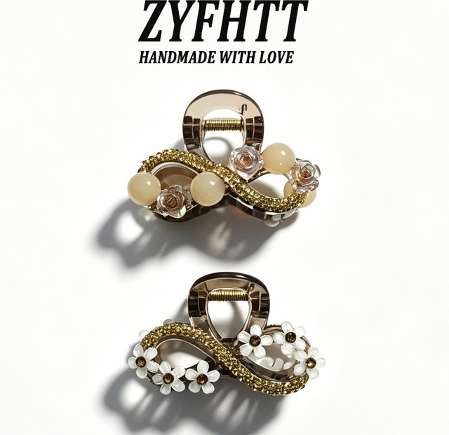ZYFHTT Haarspange mit Strass-Blumen, Damen - Bild 1