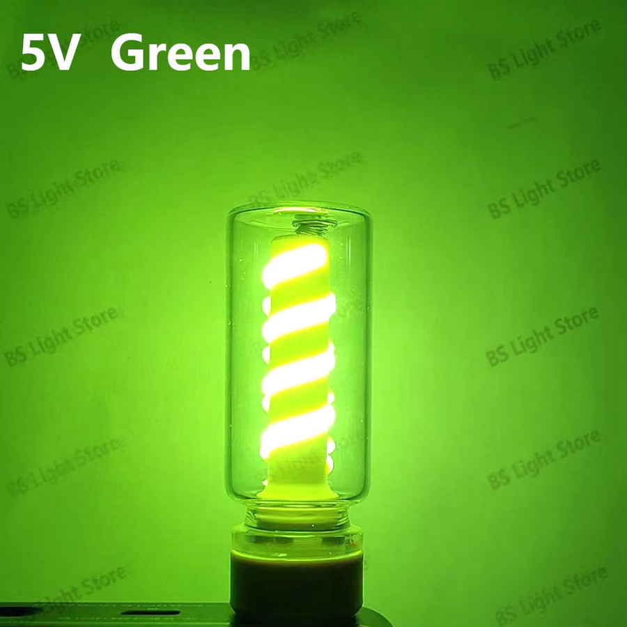 Retro LED Mini Nachtlicht mit Spiral-Glühfaden als DIY Campinglampe, transparentes Glas, warmweißes Licht, USB-Anschluss, 5V - Bild 3