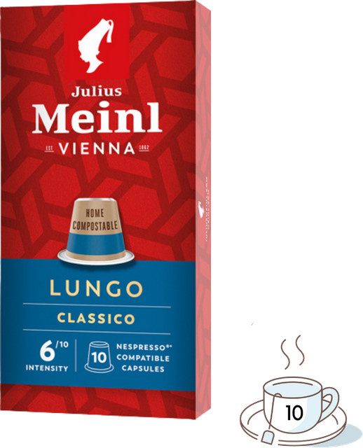 Julius Meinl Inspresso Lungo Classico, Kaffeekapseln, 10 Stück, 56g - Bild 1