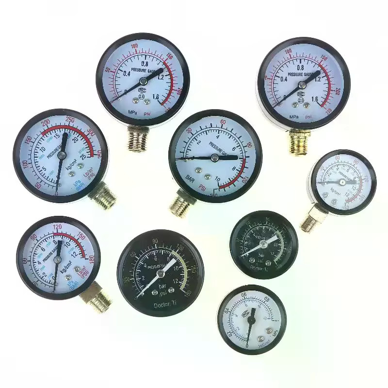 HELTC Manometer für Hydraulikflüssigkeit und Luftkompressor, DIY Zubehör, Multicolor - Bild 1