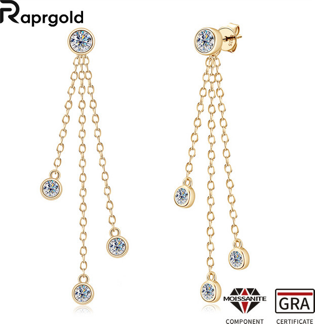 RAPROLD Ohrstecker, 925 Silber, Moissanit, Damen - Bild 1