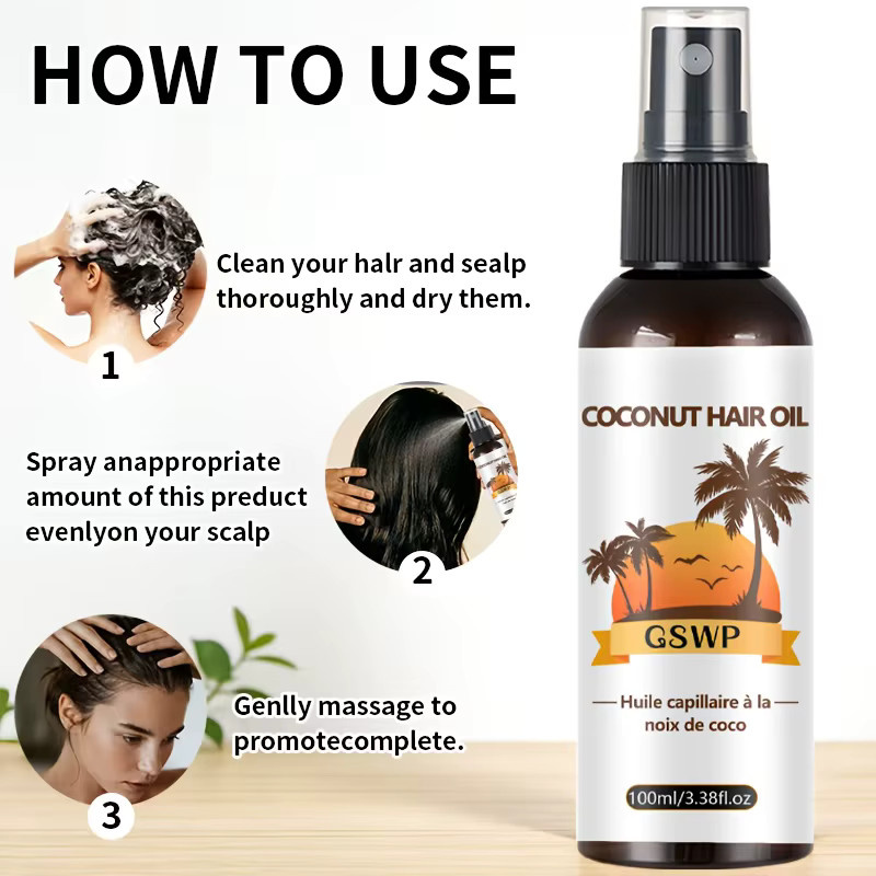 GSWP Kokos Haaröl-Spray, 100 ml/200 ml - Bild 6