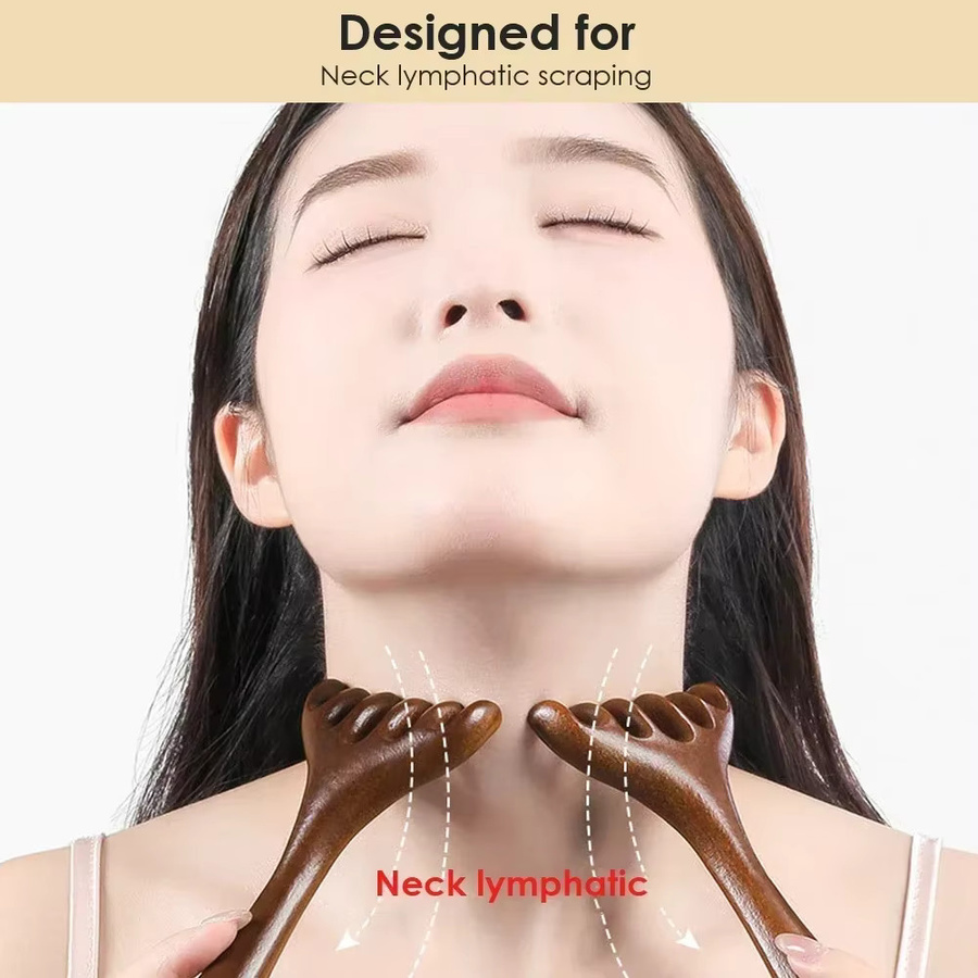 Meridian Massage Kamm, Gua Sha Schaber für Gesicht, Körper und Kopfhaut, Unisex - Bild 3