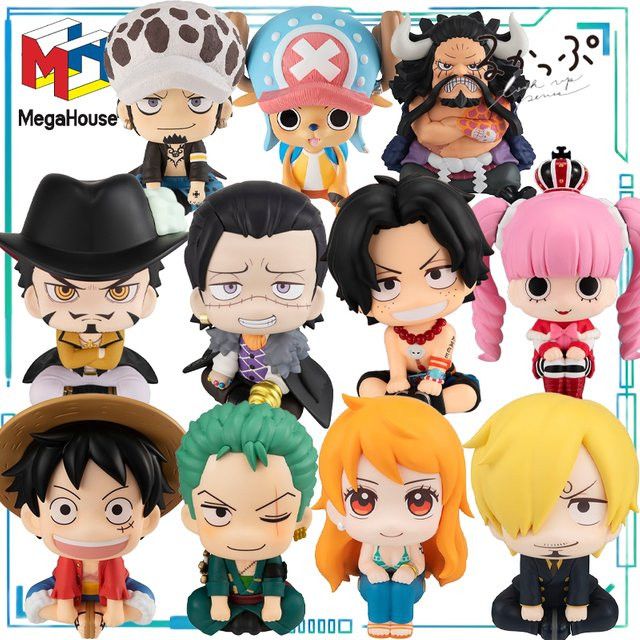 MegaHouse One Piece Anime Look Up Series Sammelfiguren Roronoa Zoro, Portgas D. Ace und Monkey D. Ruffy - Bild 1