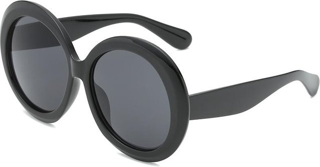 Yiran toy Sonnenbrille Damen, Rund, Vollrand, Kunststoff, Braun, Schwarz - Bild 1