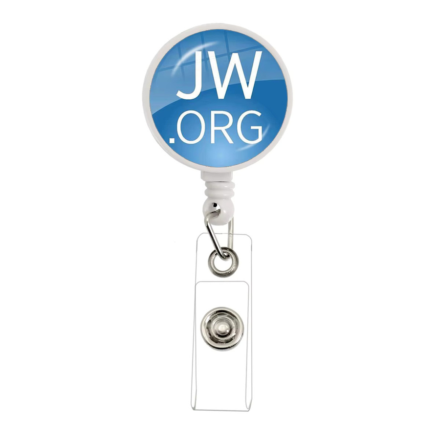 JW.ORG Ausweishalter mit einziehbarer Abzeichenrolle in Schwarz/Weiß für Erwachsene - Bild 2