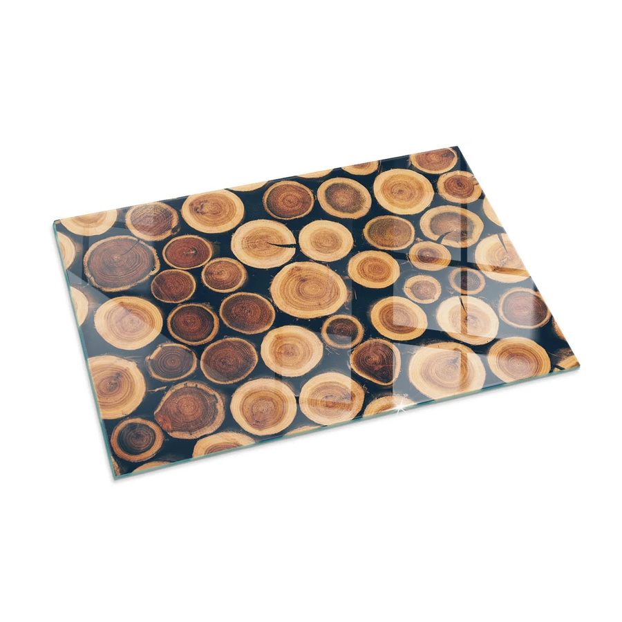 Tulup Glasplatte für Kamin und Kaminöfen als Funkenschutzplatte in Braun, B: 100 cm, T: 70 cm - Bild 2