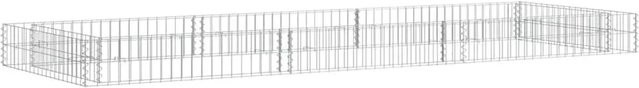 Furnicato Gabionen-Hochbeet aus verzinktem Stahl in Silber, B/T/H: 300 x 100 x 20 cm - Bild 1
