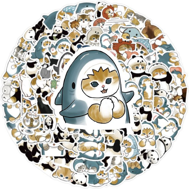 Bandai Mofusand Katzen Cartoon-Aufkleber, 50 Stück - Bild 1