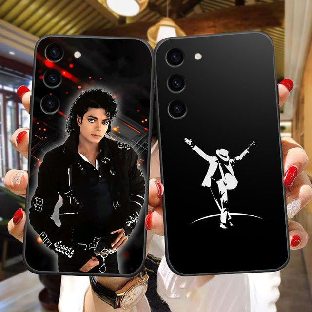 Custom Handyhülle Michael Jackson Design für Samsung Galaxy S26 S25 S24 S23 S22 S21 S20 FE S10 S30 S11 S11E Ultra PLUS Cover in Schwarz - Bild 1