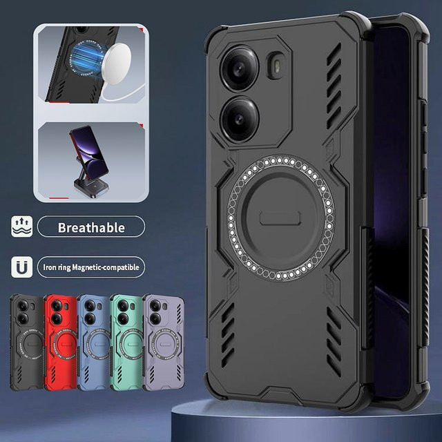 Xiaomi Handyhülle mit Wärmeableitung und magnetischem kabellosem Laden in Grün für Poco X7 Pro X5 Pro M6 Pro F7 Pro F6 Pro C65 C75 - Bild 1