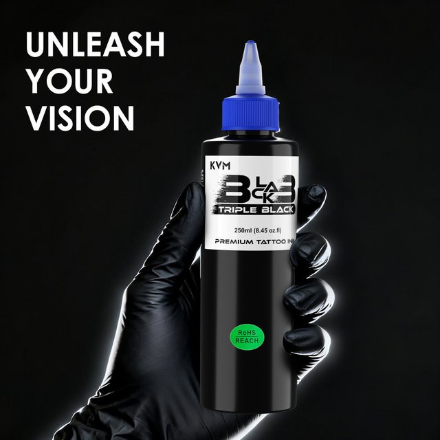 KVM Tattoo Tinte Schwarz, 236 ml - Bild 1