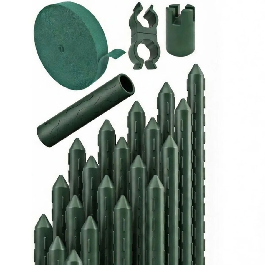 TTL GARDEN Rankstäbe 20er Set Grün, Kunststoffbeschichtet mit Stahlkern, Höhe: 180 cm - Bild 2