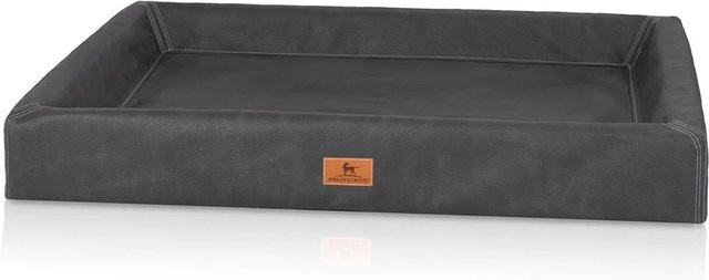 Knuffelwuff Hundebett Austin Orthopädisches Sofa aus Kunstleder in Schwarz, B: 105 cm, T: 80 cm - Bild 1