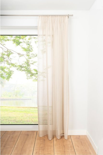 Ondeco Schlaufenschal Soft Gardine blickdicht, Farbe: Sand, B: 135 cm, H: 245 cm - Bild 1