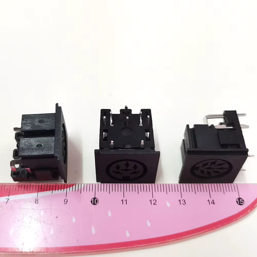 ChengHaoRan 2 Stück Mini-DIN-Buchsen für Tastatur, Maus oder MIDI, PCB-Montage, Farbe: Schwarz - Bild 2