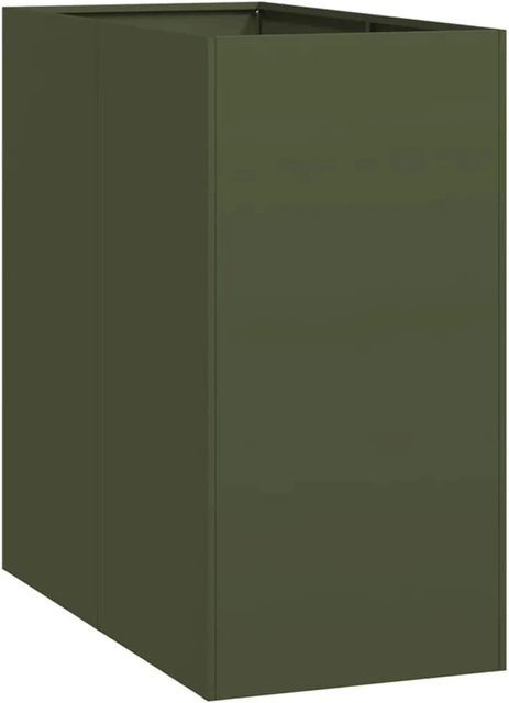 vidaXL Pflanzgefäß aus Stahl in Olivgrün, B/T/H: 40 x 80 x 80 cm - Bild 1