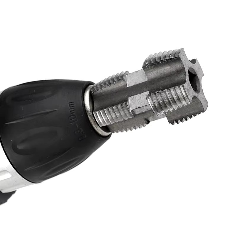 QSTEXPRESS Elektrisches und manuelles Werkzeug zum Innengewindeschneiden für PPR und PPE Wasserrohre, Farbe: Silber - Bild 3