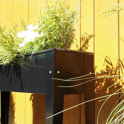 Siena Garden Hochbeet Slim Anthrazit aus Metall und Kiefernholz B/T/H: 98 x 25 x 82 cm - Bild 3