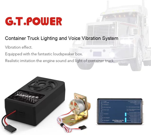 GT POWER Container Truck, Beleuchtungs- und Sprachvibrationssystem, Zubehör - Bild 1