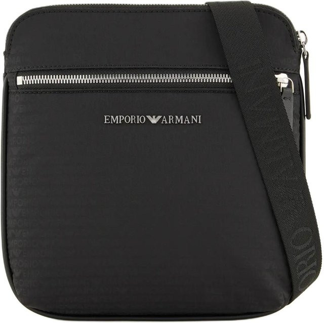 Emporio Armani Schulter Crossbody Tasche, Nylon, Schwarz, Herren - Bild 1