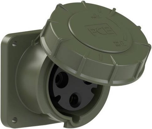 PC Electric Power Twist 333-6.u CEE Anbaudose 63A 3polig, Farbe: Grün, IP67 - Bild 1