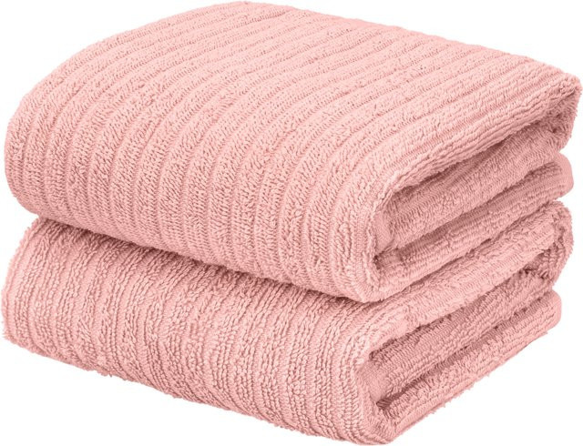 LIVARNO Frottier-Handtücher aus Baumwolle, 2 Stück, Pink - Bild 1