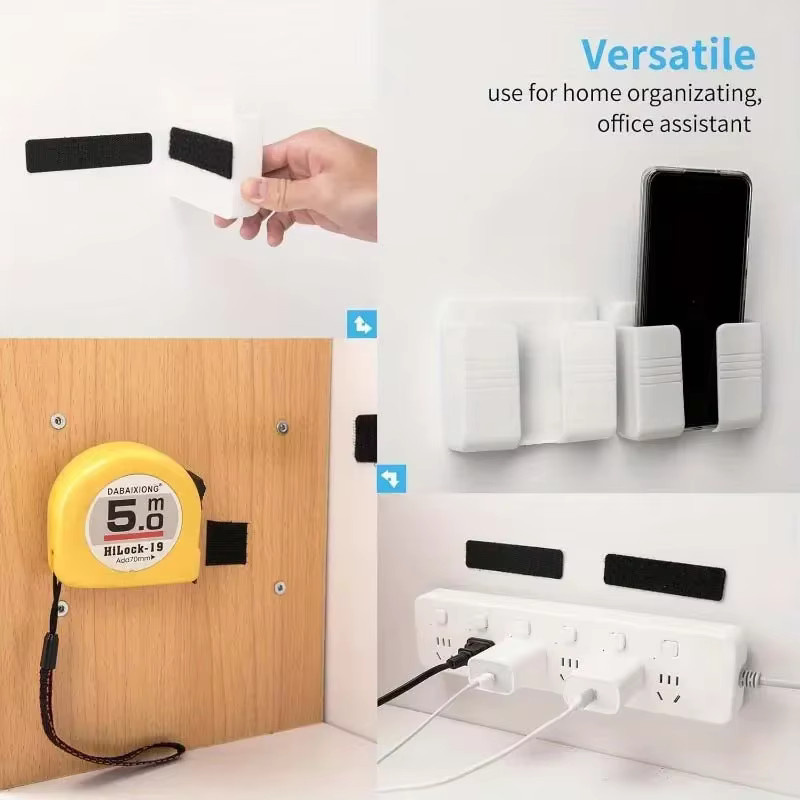 100 Stück doppelseitige selbstklebende Klett-Pads in Schwarz für Haushalt und Bekleidung - Bild 4