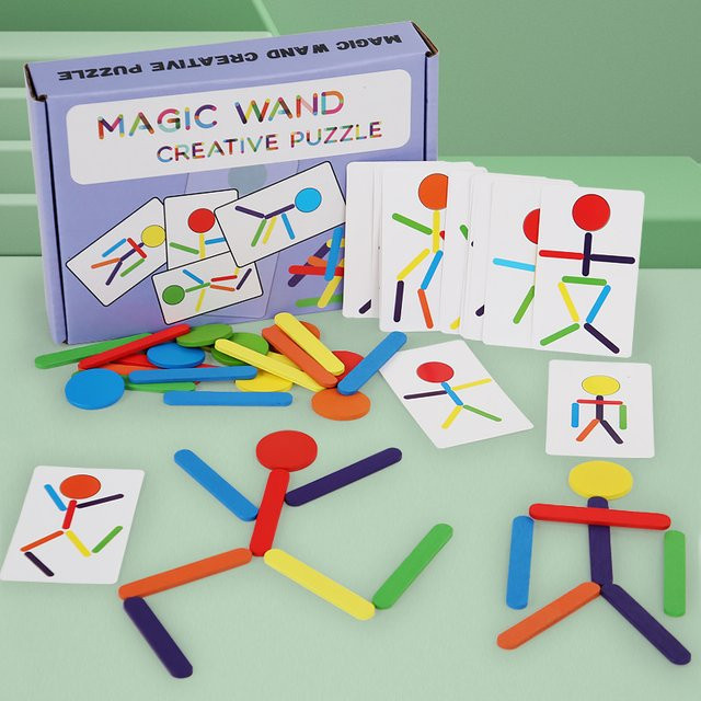 Tlewj Holz Form Passenden Puzzle, Shape Sorter, Bunt / Mehrfarbig - Bild 1