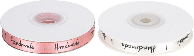 2 Stück Igeteck Satinband in Weiß für DIY Basteldekoration und Geschenkverpackungen - Bild 1