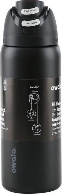 HauteHive Isolierter Edelstahlbecher mit Deckel und Strohhalm für unterwegs, Schwarz, 946 ml - Bild 1