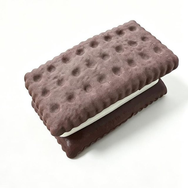 Sandwich-Keks Squishy, weiches Quetschspielzeug, gray - Bild 1
