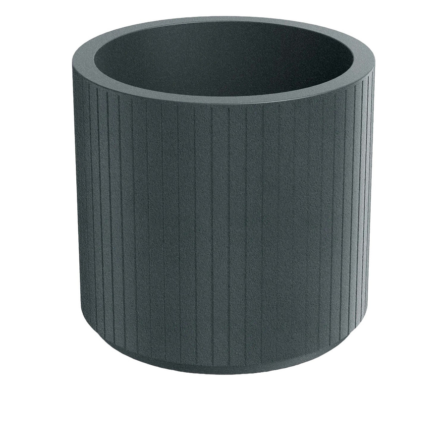 Prosperplast Blumentopf Coro in Graphit mit gerippter Oberfläche, Durchmesser: 48 cm, Höhe: 45 cm - Bild 2