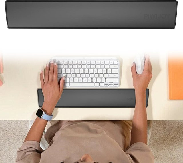 VODOOL Ergonomische Tastatur-Handballenauflage aus Memory-Schaum in Schwarz - Bild 1