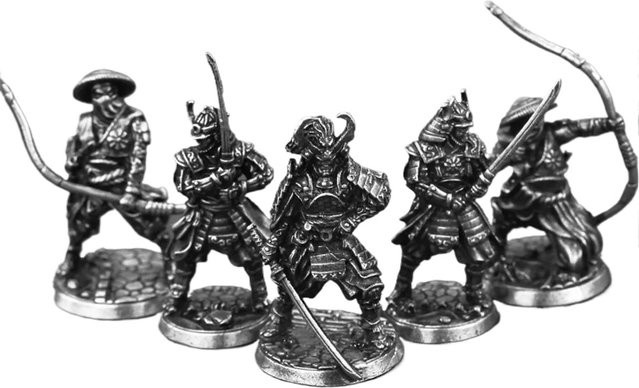3dMetal Samurai Modellstatue aus Kupfer als Vintage Desktop Ornament für deine Dekoration - Bild 1