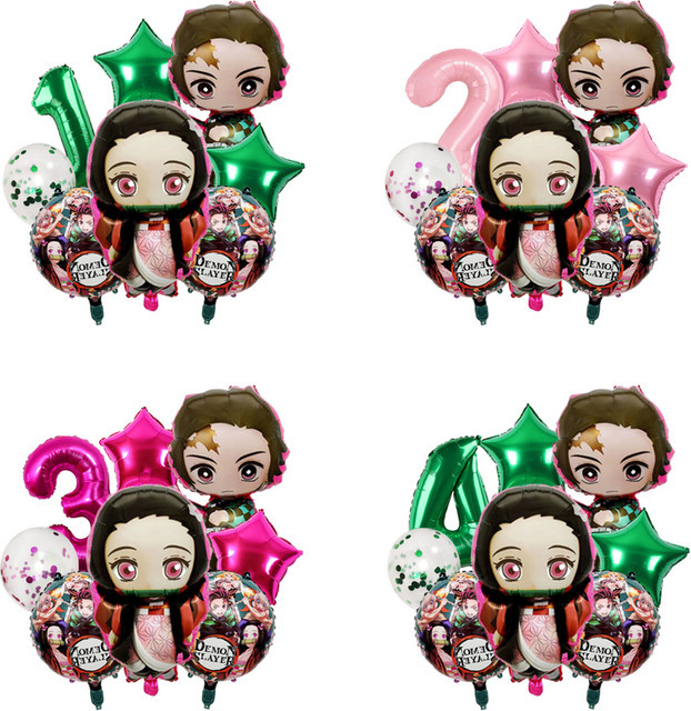 Bandai Demon Slayer Kimetsu No Yaiba Folienballons für deine Anime-Geburtstagsparty in Mehrfarbig - Bild 1