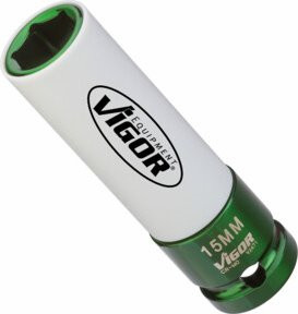 Vigor V2471 Schlagschrauber-Einsatz mit 1/2 Zoll Innenvierkant-Antrieb und 15 mm Außen-Sechskant-Profil - Bild 2