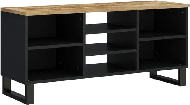vidaXL TV-Schrank Modell 3 aus Massivholz Mango und Holzwerkstoff in Braun, B/T/H: 100 x 33 x 46 cm - Bild 1