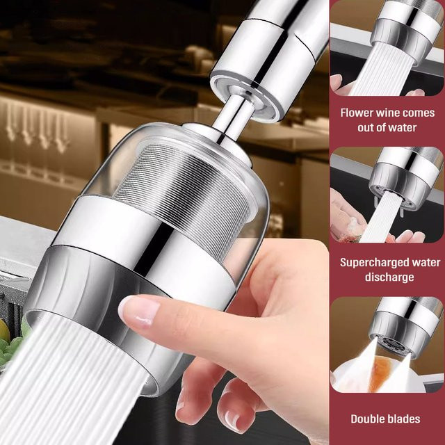 IOUHAPPY Wasserhahn-Leitungswasserreiniger mit abnehmbarem und waschbarem Edelstahl-Filter für die Küche - Bild 1