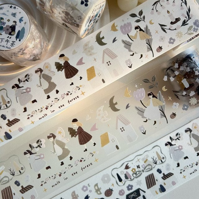 Light Retro Salt Style Journal Washi Tape Field Afternoon Tea PET-Design in Multicolour - Bild 1