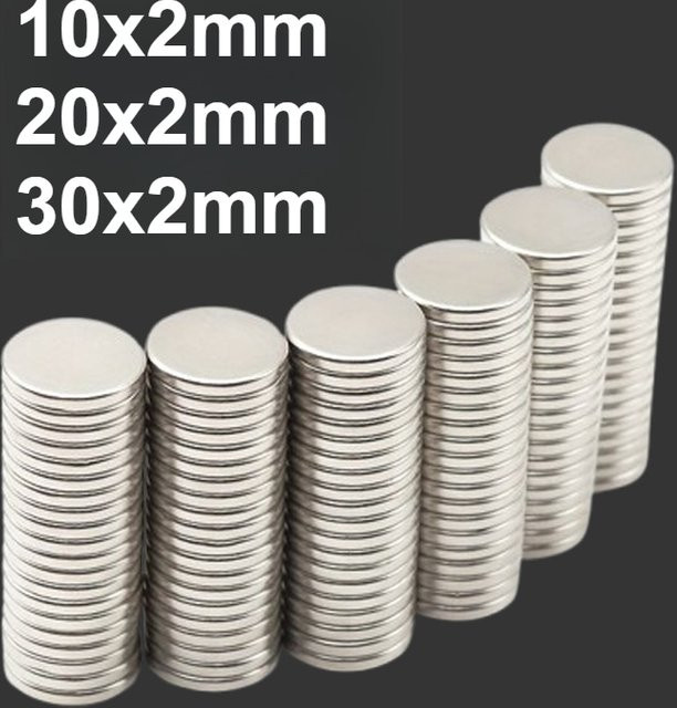 U-POLEMAG Runde Kühlschrank-Minimagnete für DIY, Whiteboard und Fotowand, 10x2 mm, 20x2 mm, 30x2 mm - Bild 1