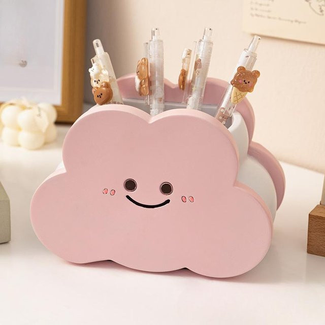 Yiran Furniture Wolken Stifthalter aus Harz in Pink, Silber oder Gelb - Bild 1