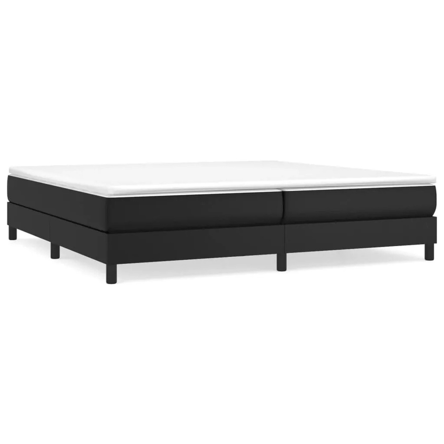 vidaXL Boxspringbett in Schwarz aus Kunstleder mit modernem Design, B/T: 200 x 200 cm - Bild 2